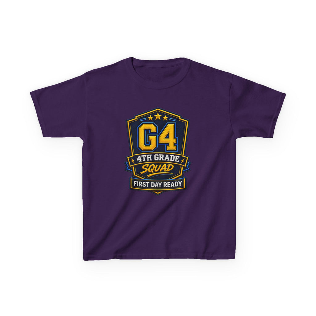 Kids 4th Grade T-Shirt — 'G4 First Day Ready' Back-to-School Graphic Tee