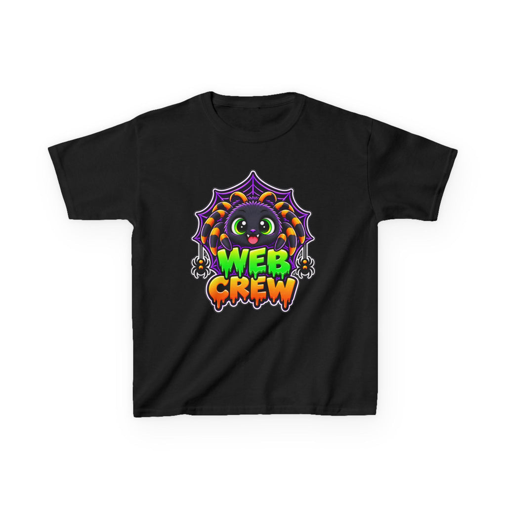 Kidxtr™ Kids Spider Web T-Shirt — 'Web Crew' Halloween Graphic Tee