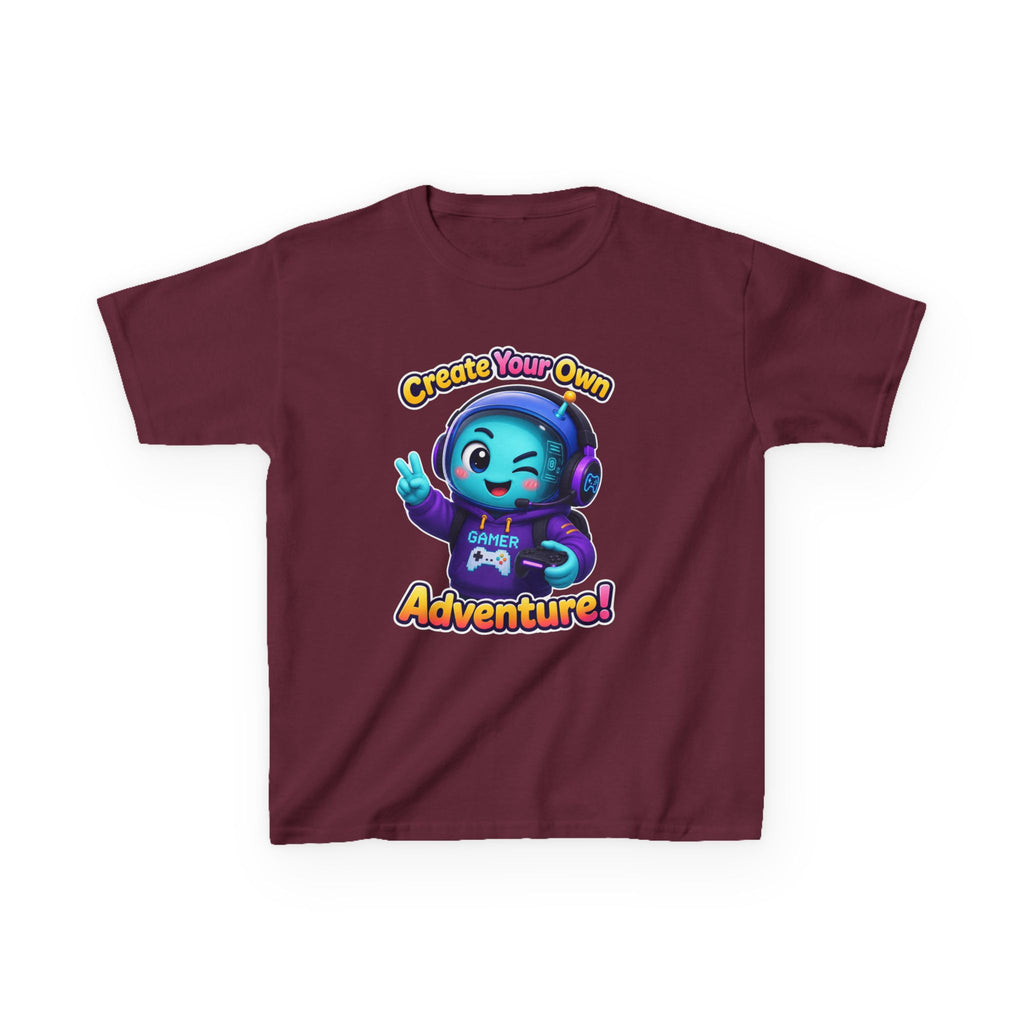 Kids Adventure T-Shirt — 'Create Your Own Adventure' Cute Alien Gamer Graphic Tee
