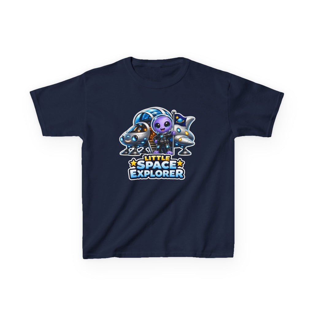 Kids Space T-Shirt — 'Little Space Explorer' Alien Rocket Graphic Tee