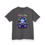Kids Gamer T-Shirt – Cat Play & Pause Graphic Tee