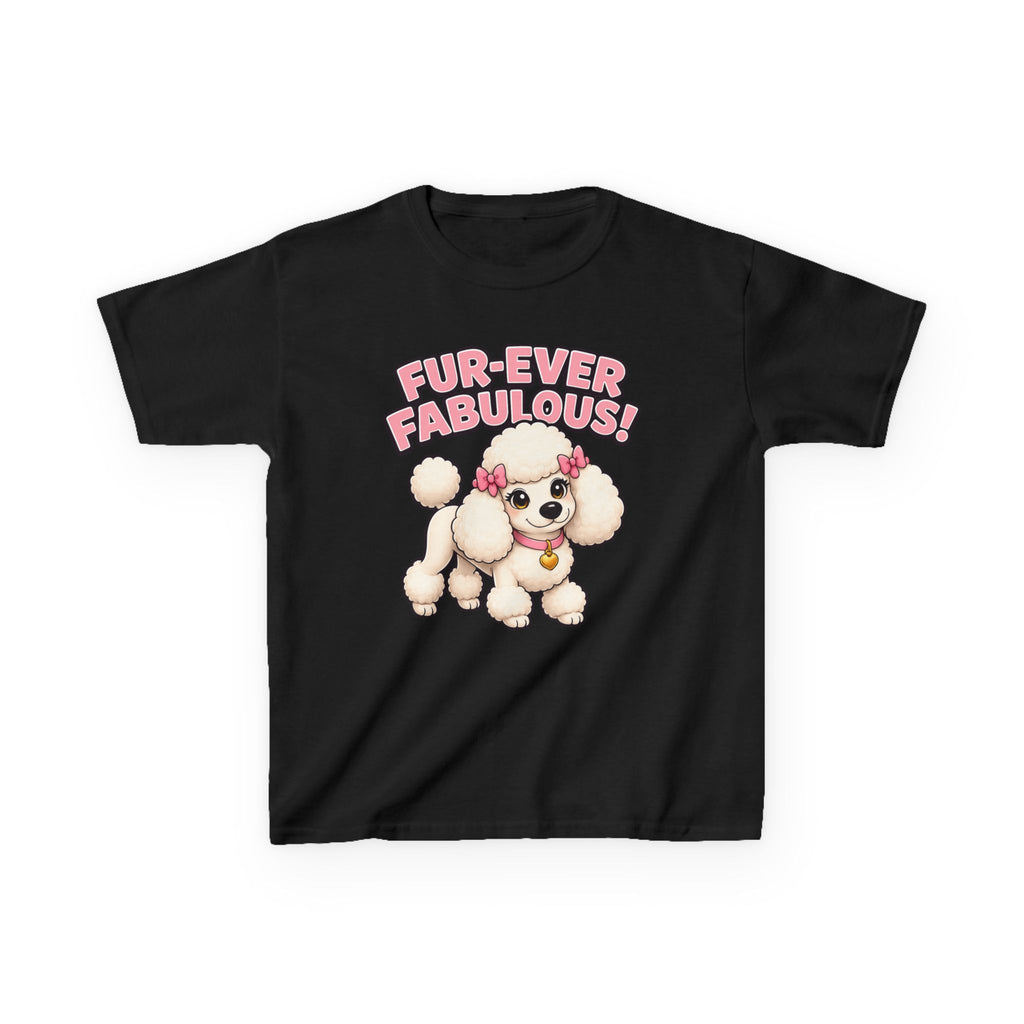 Kids Poodle T-Shirt — 'Fur-Ever Fabulous!' Poodle Graphic Tee
