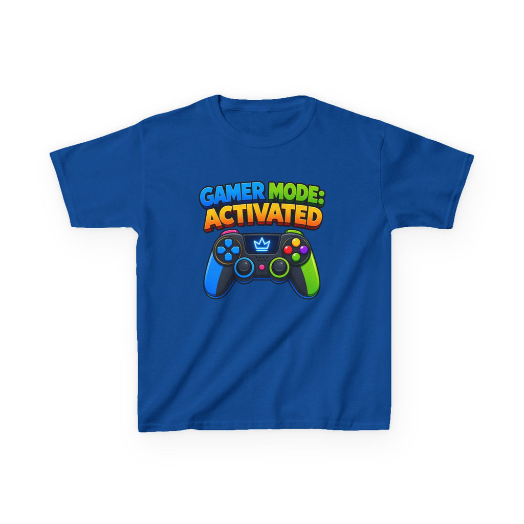 Kids Gamer T-Shirt — 'Gamer Mode Activated' Colorful Game Controller Tee