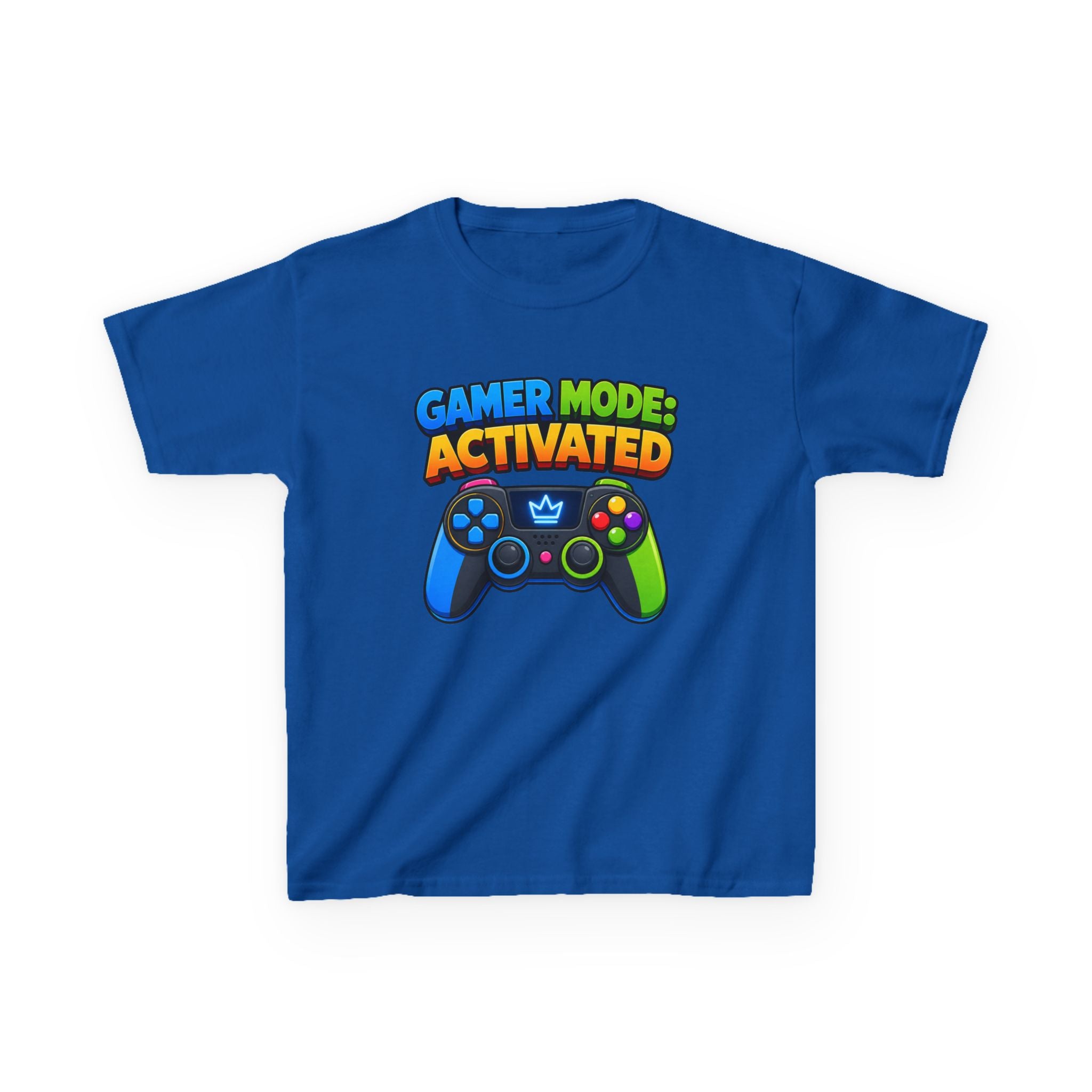Kids Gamer T-Shirt — 'Gamer Mode Activated' Colorful Game Controller Tee