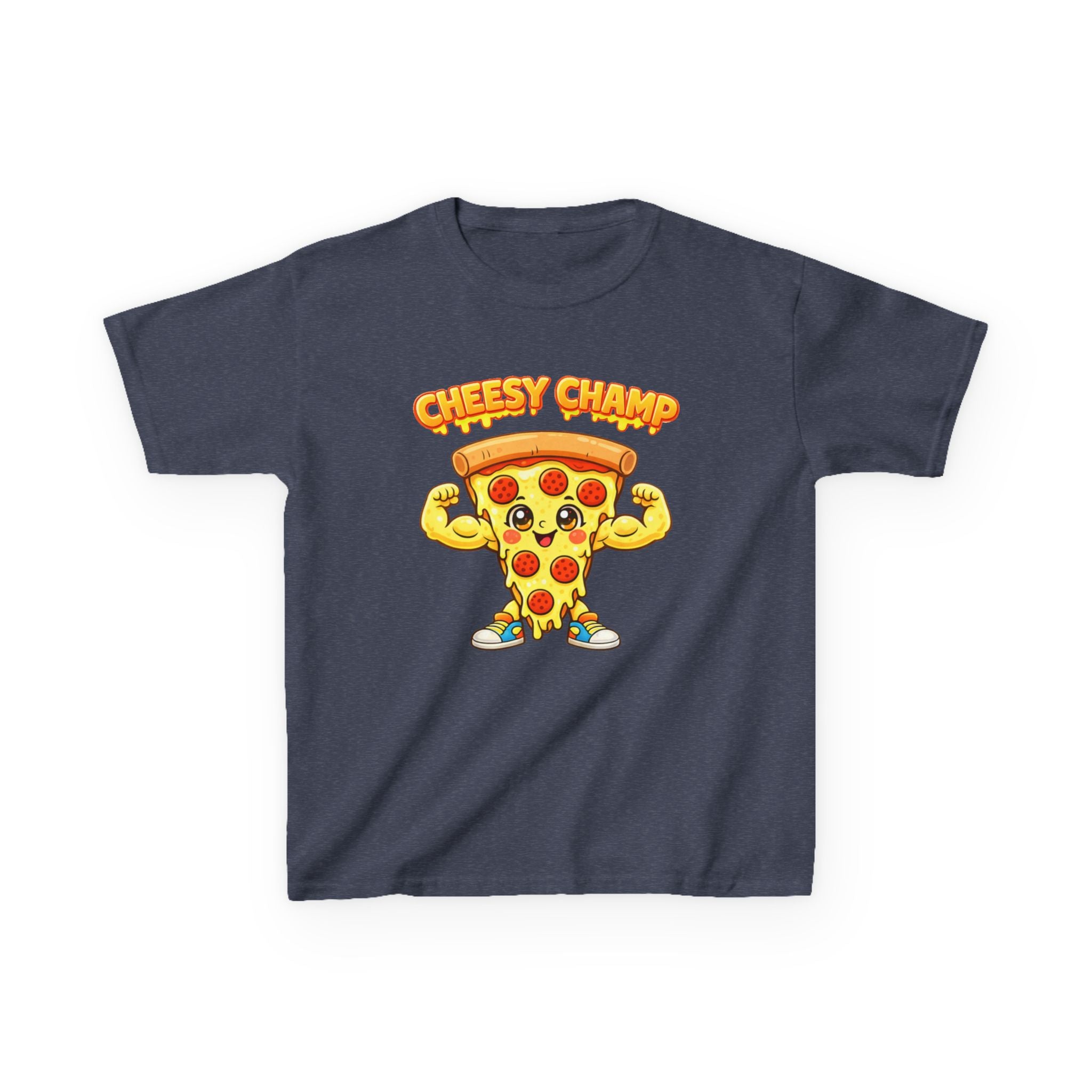 Kids Pizza T-Shirt — 'Cheesy Champ' Fun Food Graphic Tee