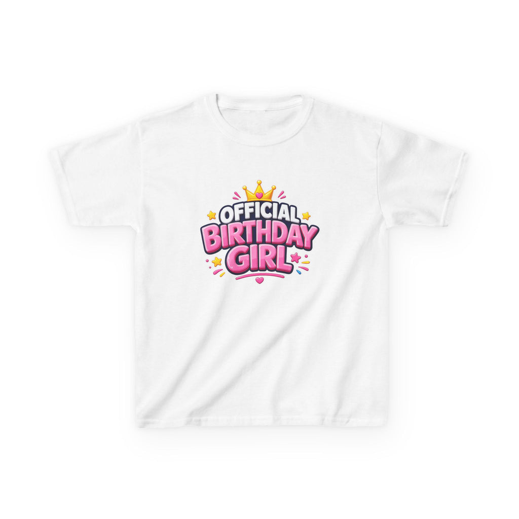 Kids Birthday T-Shirt – Official Birthday Girl Graphic Tee