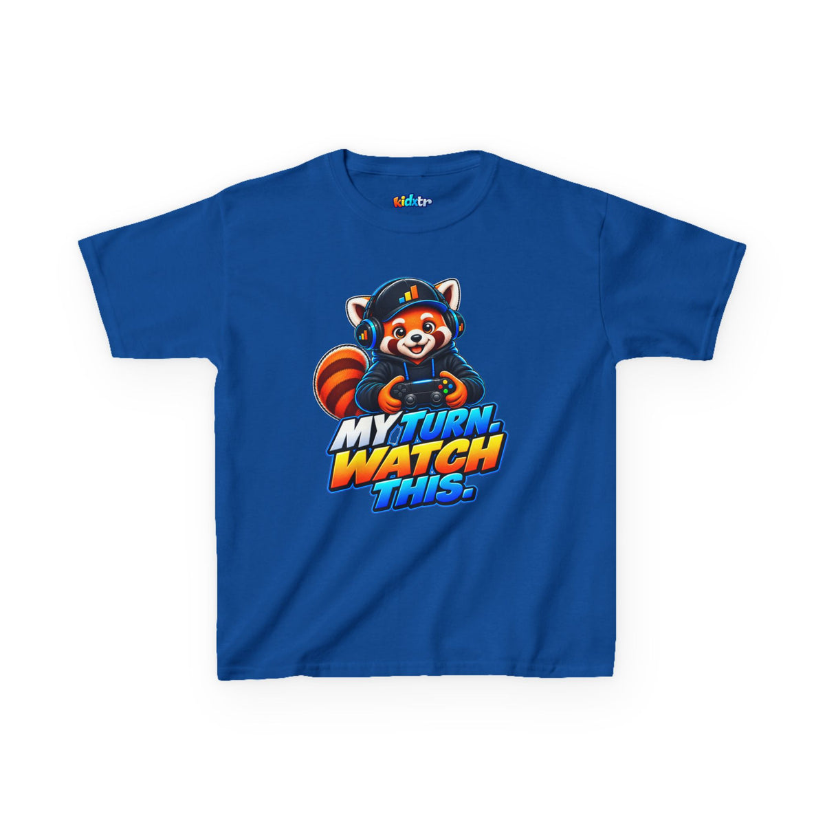 Kidxtr™ Kids Fox T-Shirt — 'My Turn, Watch This' Gaming Fox Graphic Tee