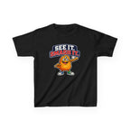 Kids Cookie T-Shirt — 'See It. Smash It.' Cartoon Cookie Character Graphic Tee
