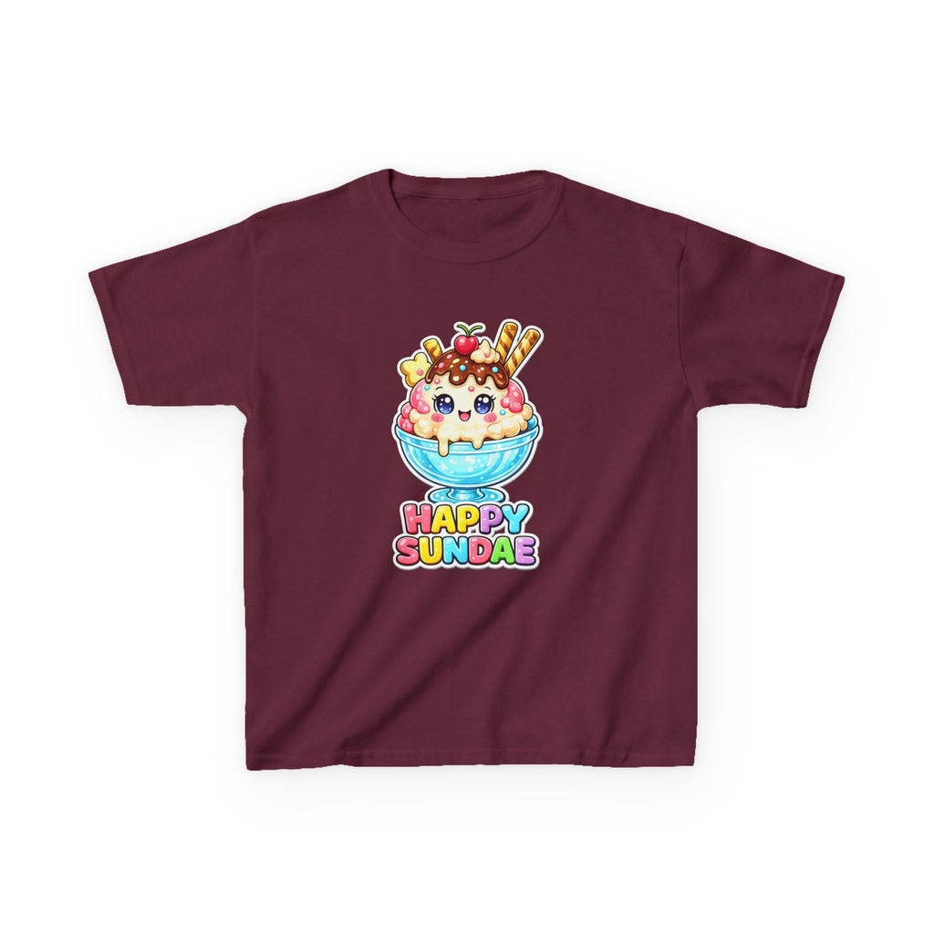 Kids Ice Cream T-Shirt — 'Happy Sundae' Kawaii Graphic Tee