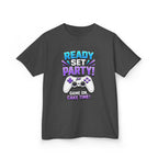 Kids Party T-Shirt — 'Ready, Set, Party!' Gaming Graphic Tee