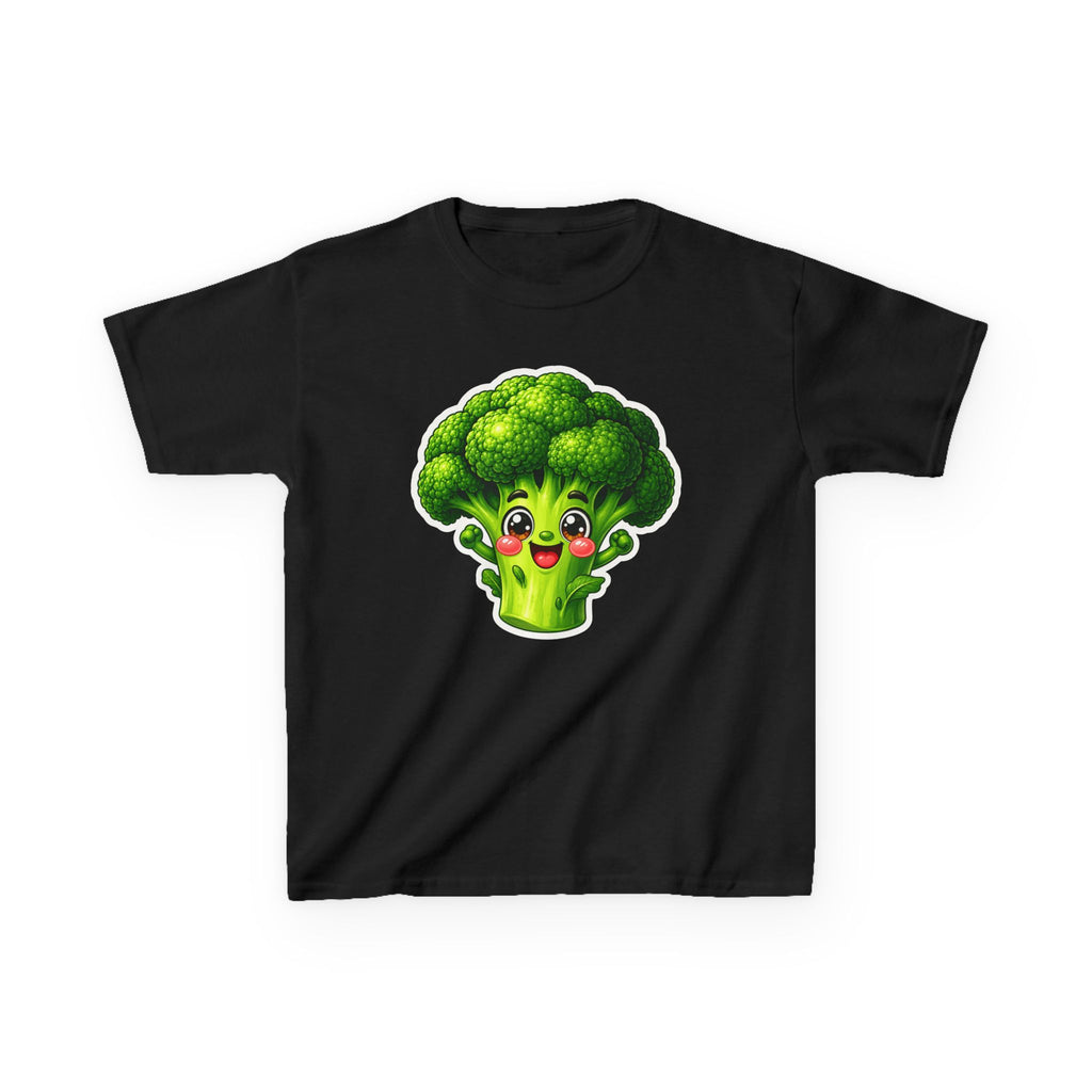 Kids Veggie T-Shirt — 'Eat Your Greens' Cute Smiling Broccoli Graphic Tee