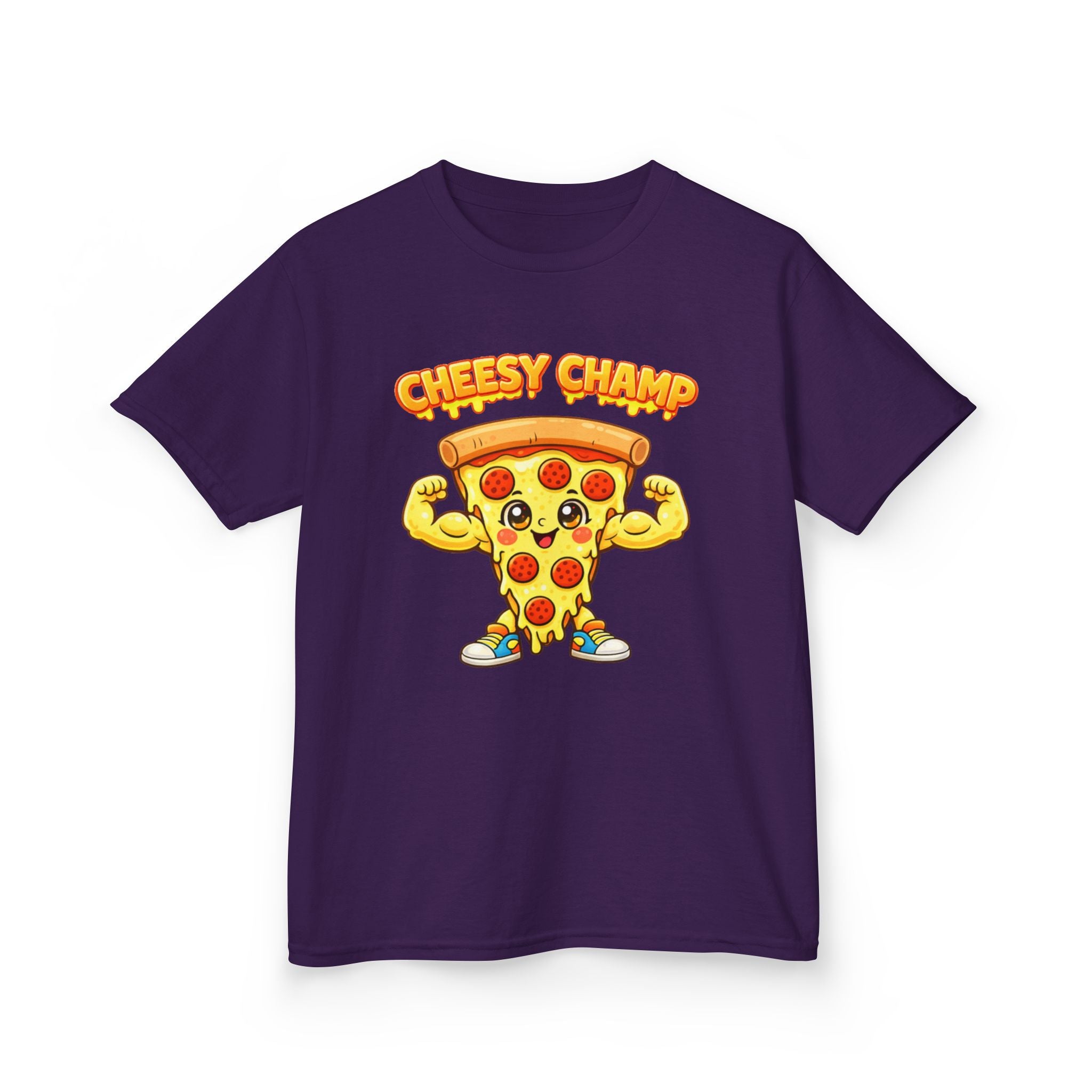 Kids Pizza T-Shirt — 'Cheesy Champ' Fun Food Graphic Tee