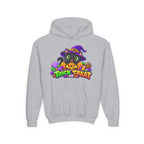 Kidxtr™ Kids Halloween Hoodie — 'Trick or Treat' Black Cat in Pumpkin Graphic Hoodie
