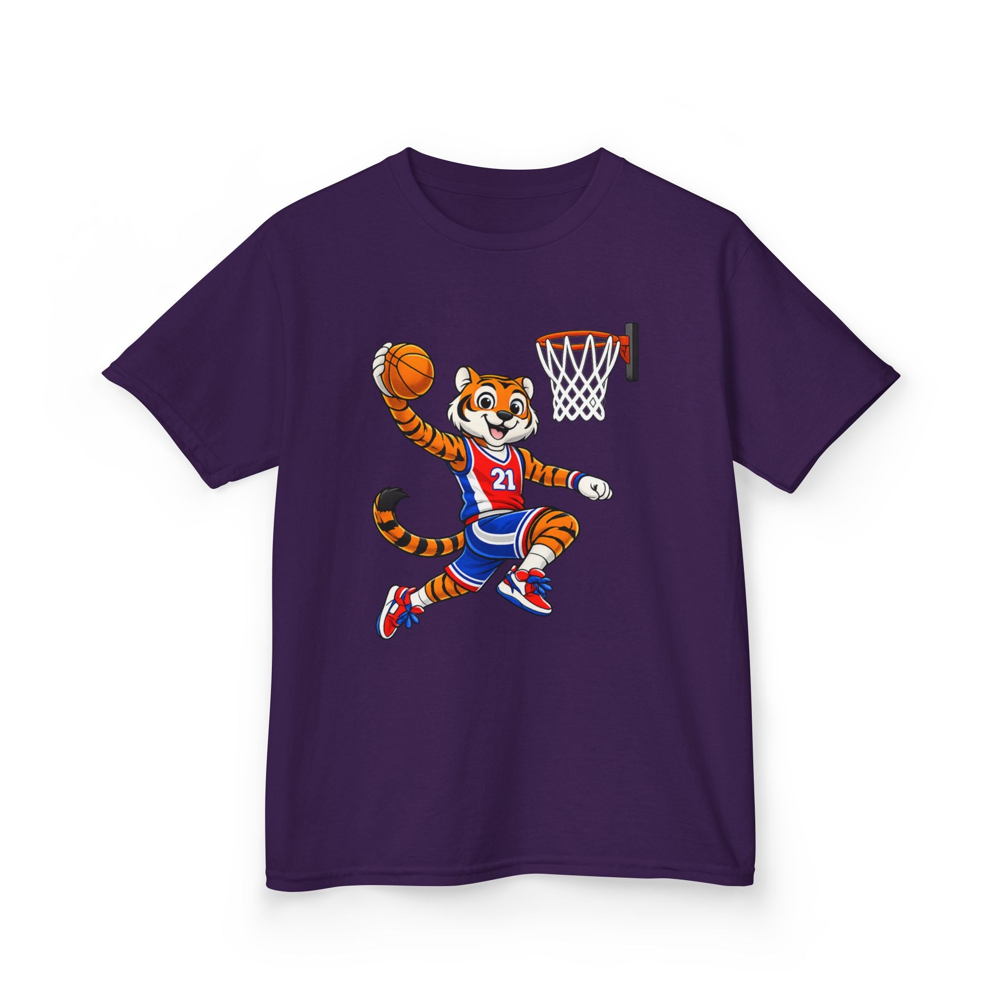 Kids Basketball Tiger T-Shirt – Dunking Tiger Graphic Tee