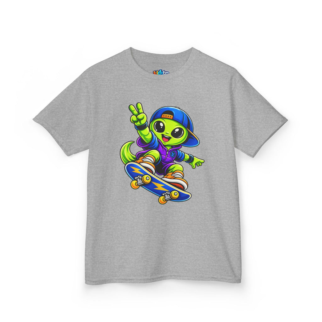 Kidxtr™ Kids Alien T-Shirt — Alien Skateboarding Graphic Tee
