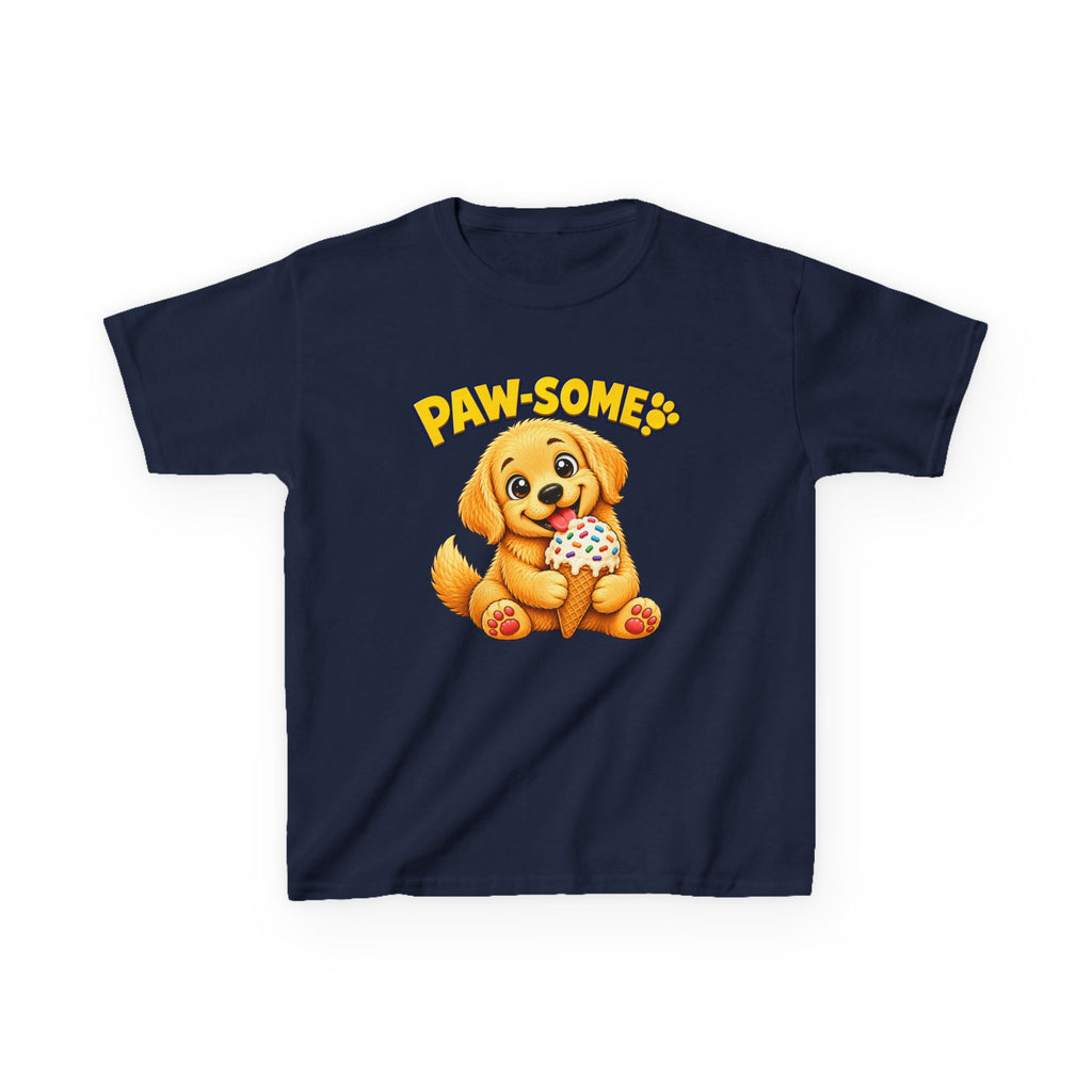 Kids Tee — "Paw-some" Puppy Graphic