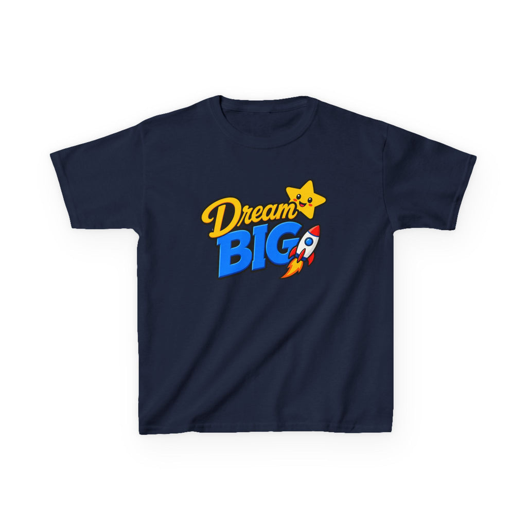 Kids Space T-Shirt — 'Dream Big' Rocket & Star Graphic Tee