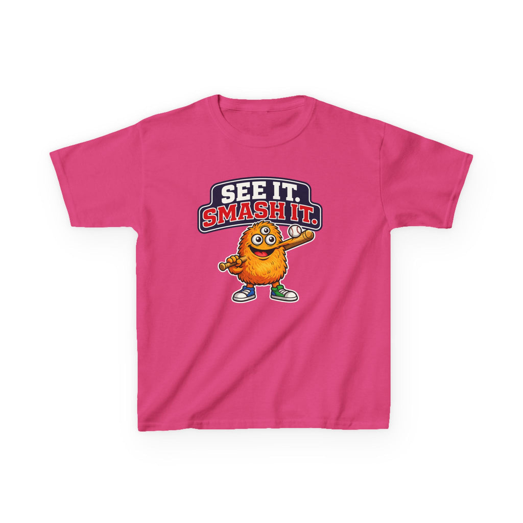 Kids Cookie T-Shirt — 'See It. Smash It.' Cartoon Cookie Character Graphic Tee