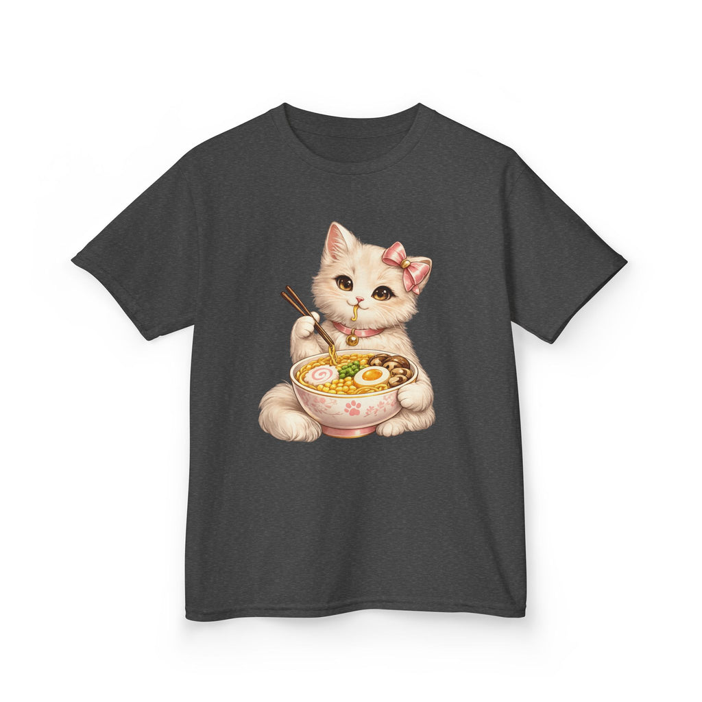 Kids Ramen T-Shirt — 'Ramen Lover' Cute Kitten Eating Ramen Graphic Tee