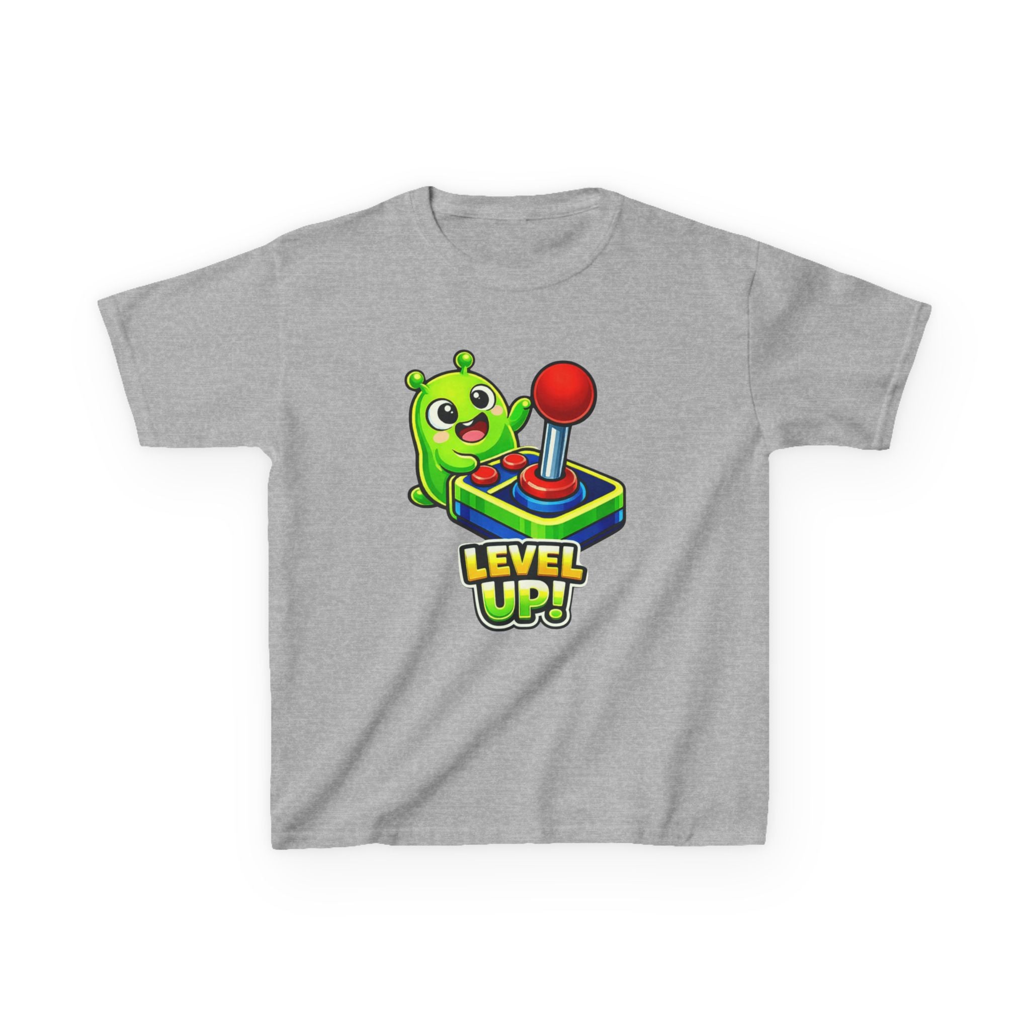 Kids Gamer T-Shirt — 'Level Up!' Gamer Alien Graphic Tee