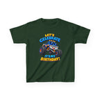 Kids Birthday T‑Shirt — 'Let's Celebrate It's My Birthday!' Monster Truck Tee