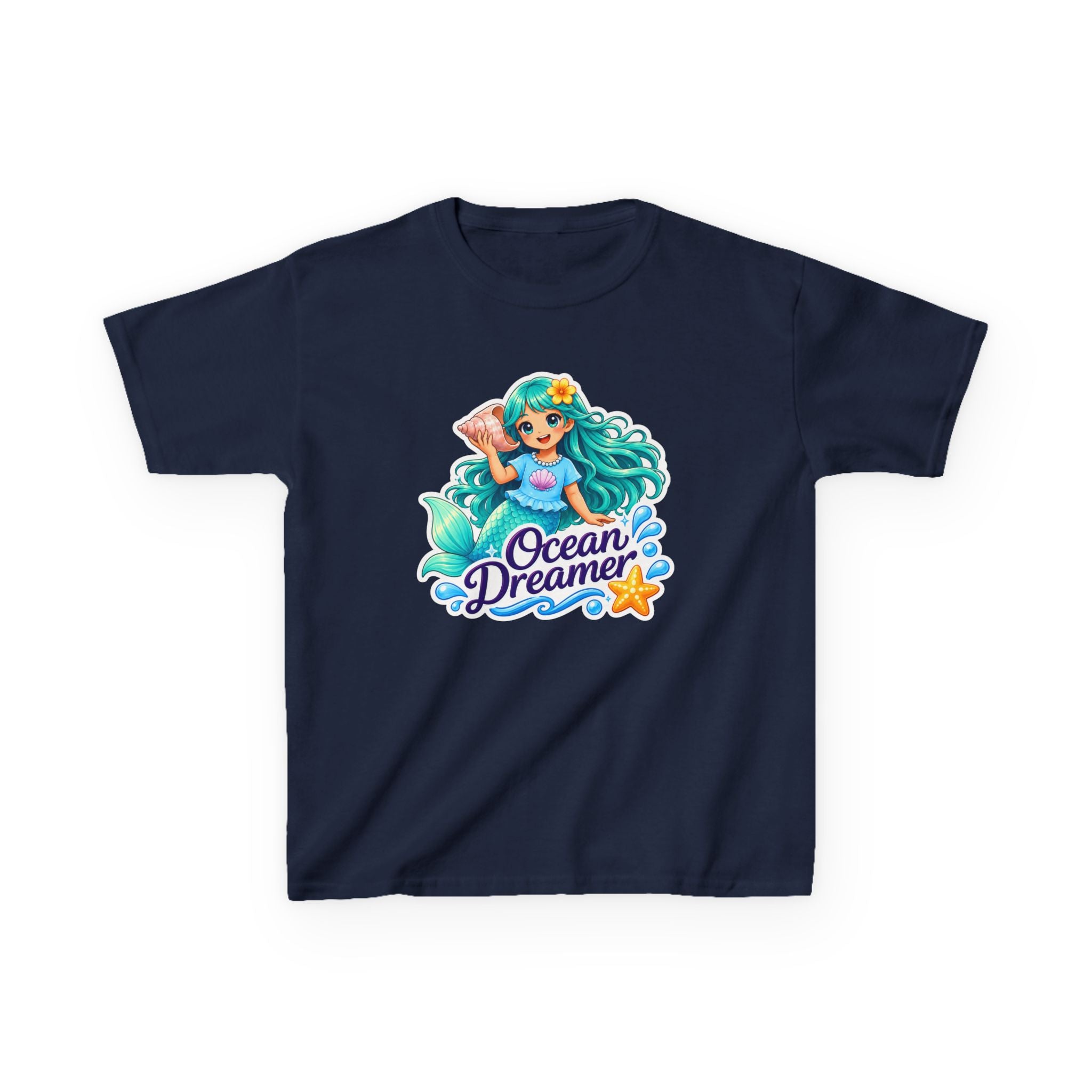 Kids Mermaid T-Shirt — 'Ocean Dreamer' Fantasy Graphic Tee