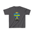 Kids Tee — "Birthday Champ Level 13 Unlocked" Gamer Birthday Shirt