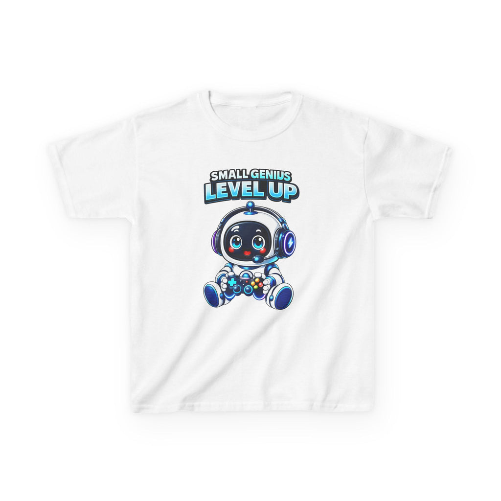 Kids Gaming T-Shirt – Small Genius Level Up Graphic Tee
