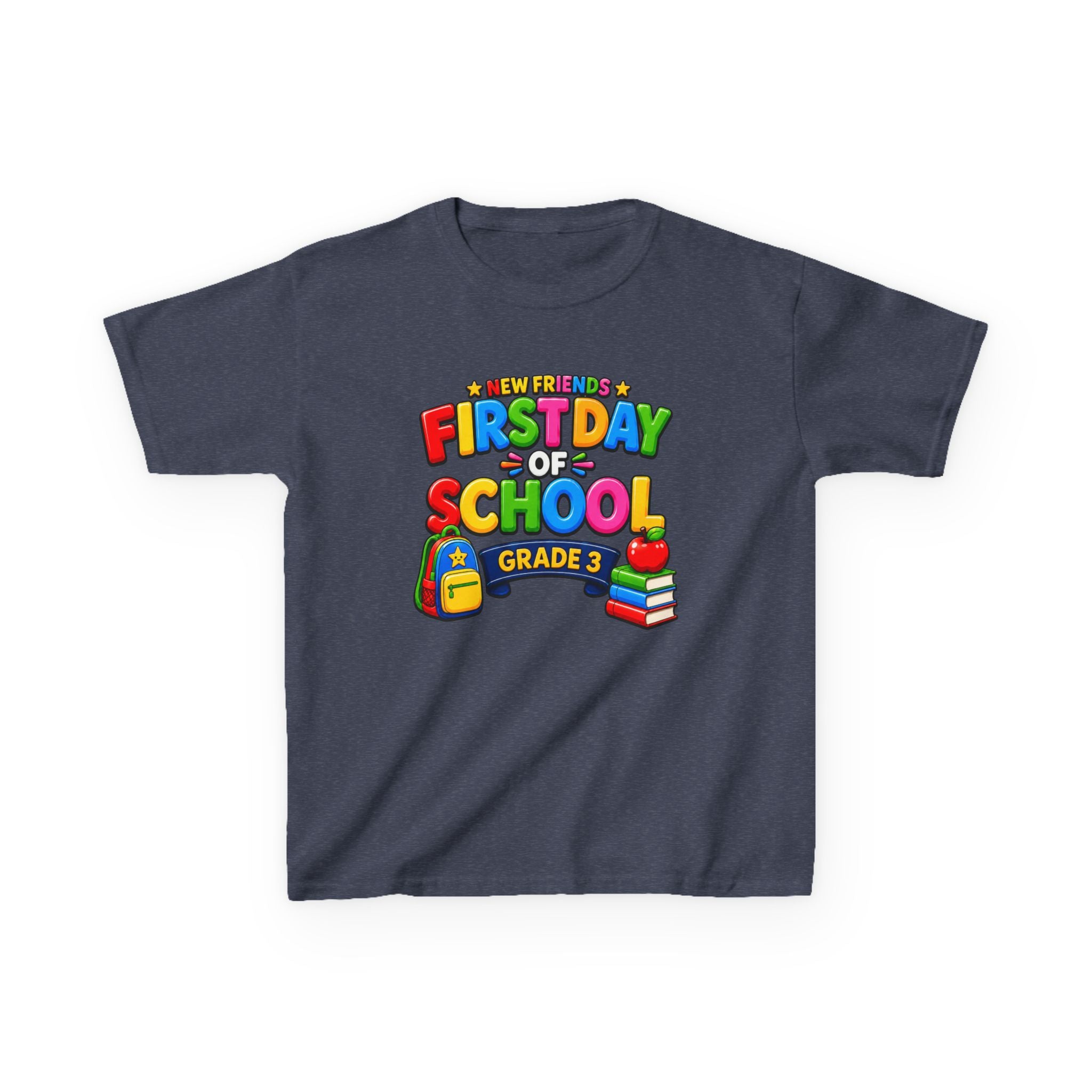 Kids School T-Shirt — 'Grade 3' First Day of School Back-to-School Graphic Tee