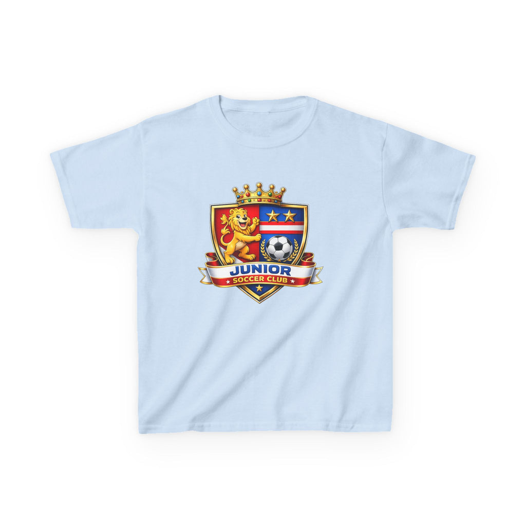 Kids Soccer T-Shirt — 'Junior Soccer Club' Crest Graphic Tee