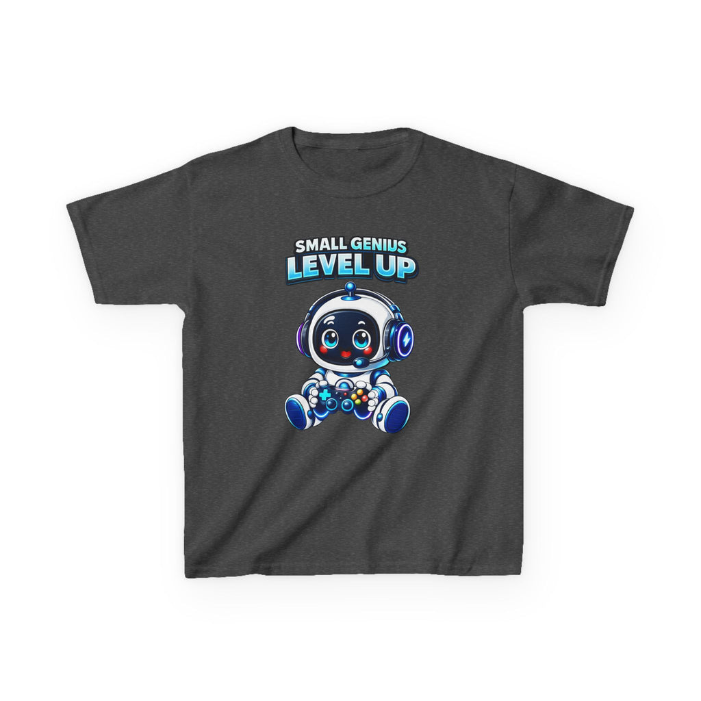 Kids Gaming T-Shirt – Small Genius Level Up Graphic Tee