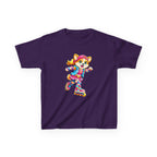 Kids T-Shirt — Colorful Roller Skating Puppy Graphic Tee