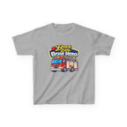 Kids Tee — "Brave Little Brave Hero" Firetruck T-Shirt Graphic