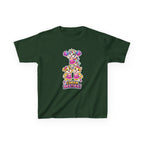 Kids Cheer T-Shirt — 'Cheer Besties' Cute Cheerleader Puppy Graphic Tee