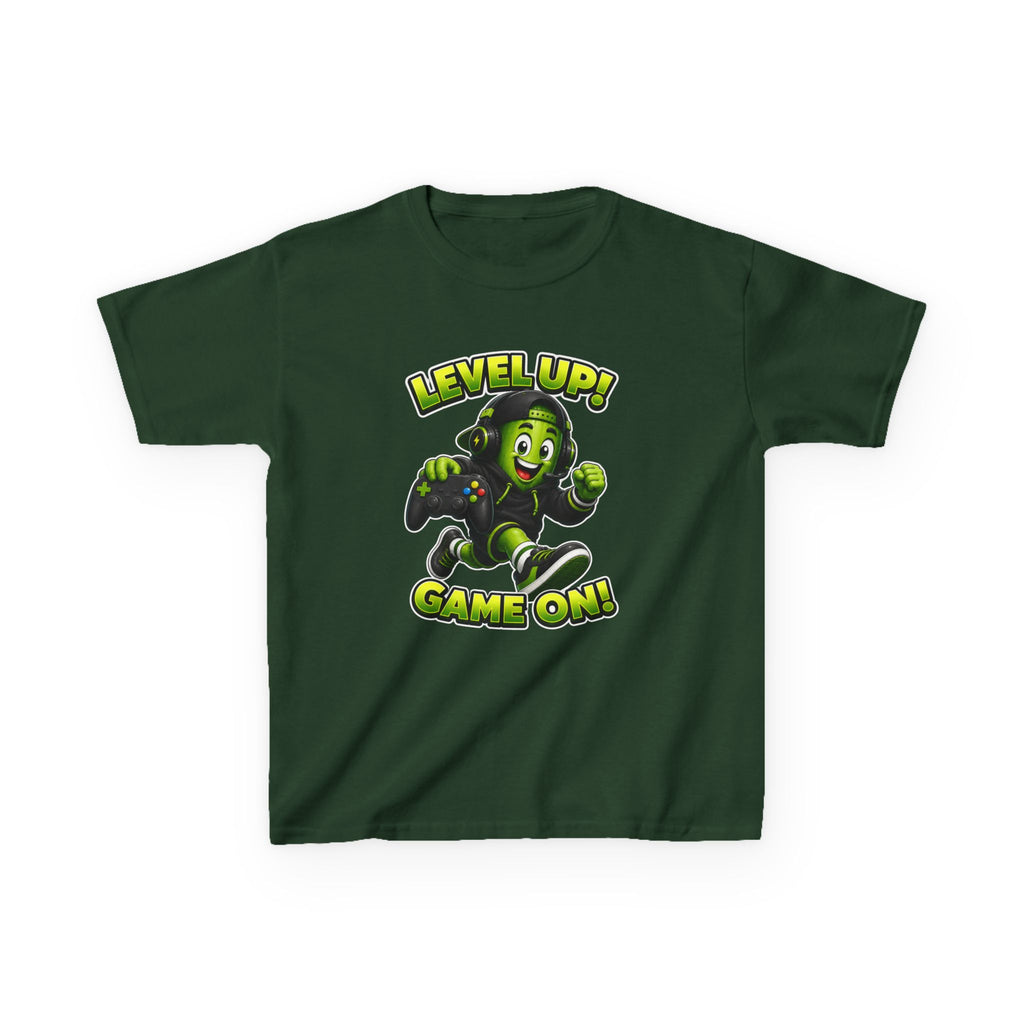 Kids Gamer T-Shirt — 'Level Up! Game On!' Arcade Graphic Tee