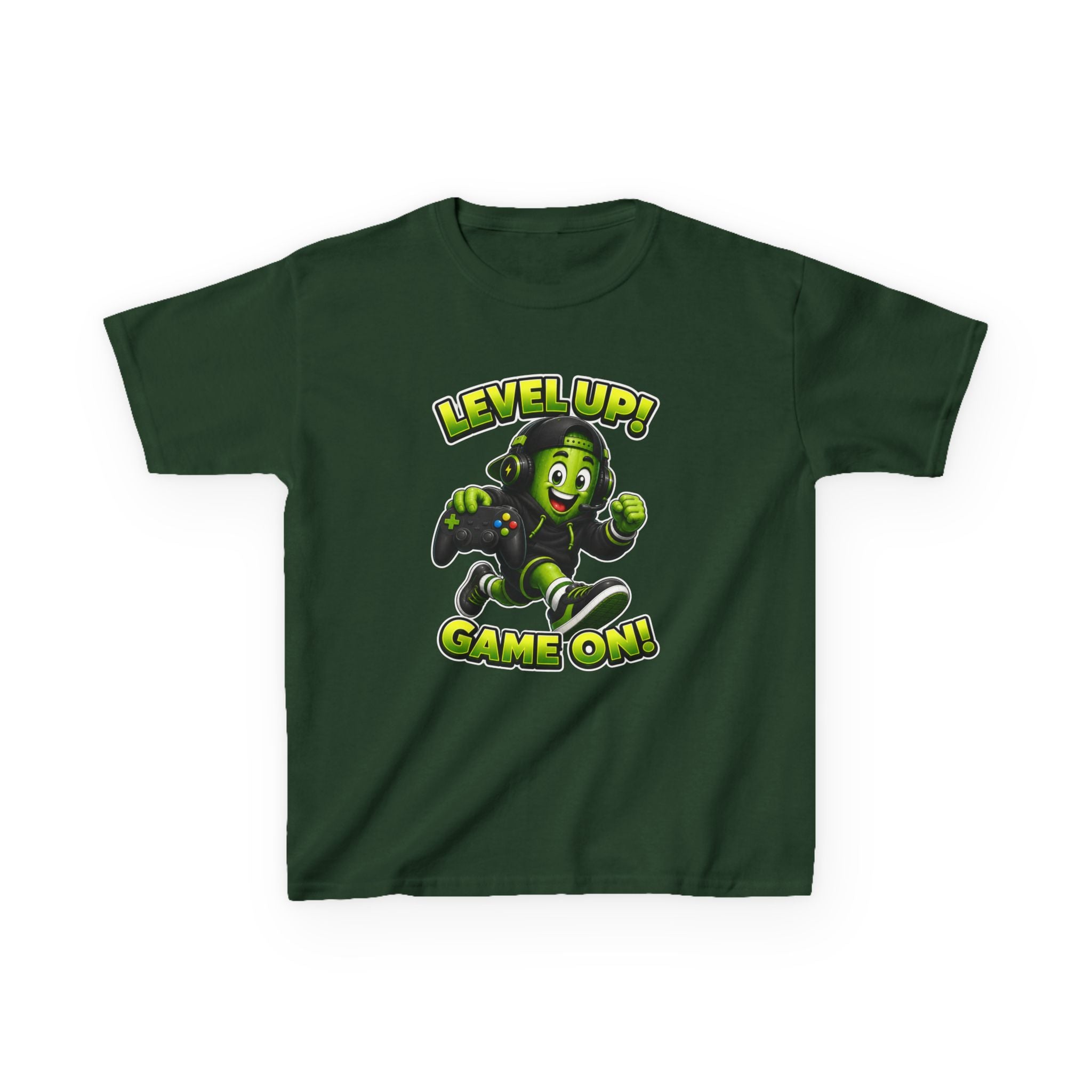 Kids Gamer T-Shirt — 'Level Up! Game On!' Arcade Graphic Tee