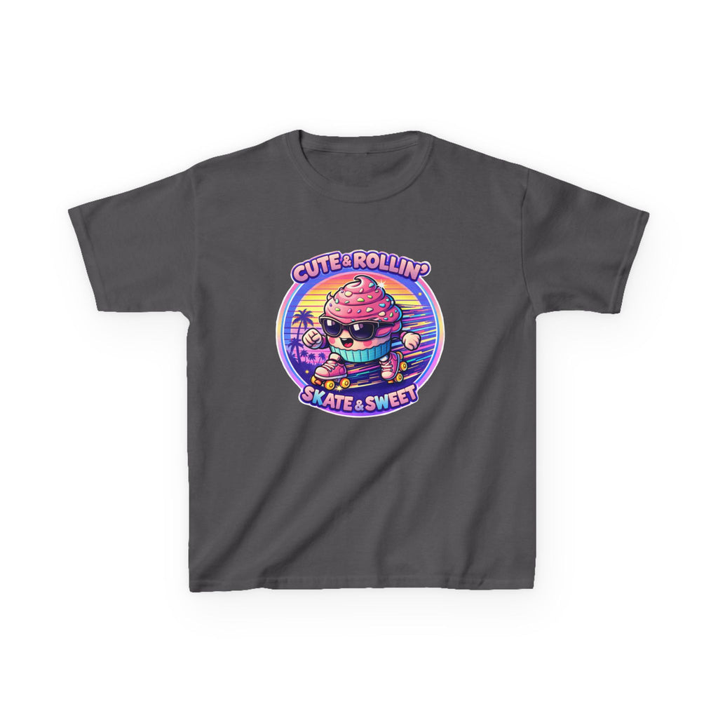 Kids Cupcake T-Shirt — 'Sweet Moves' Skateboarding Cupcake Graphic Tee