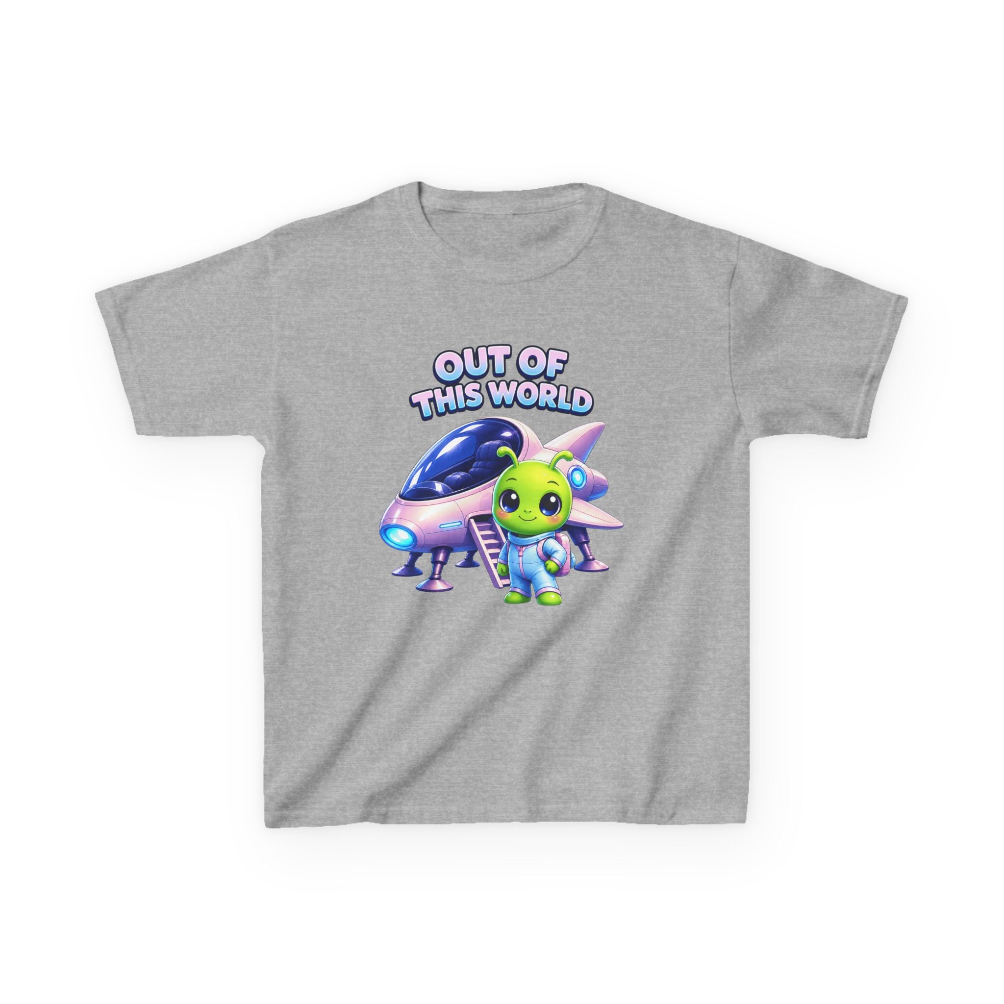 Kids T-Shirt - "Out of This World" Alien Spaceship Graphic Tee