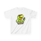 Kids Dinosaur T-Shirt — 'Dino-Mite Texter' Cartoon Dinosaur Graphic Tee