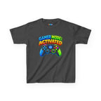 Kidxtr™ Kids Gamer T-Shirt — 'Gamer Mode Activated' Colorful Controller Graphic Tee