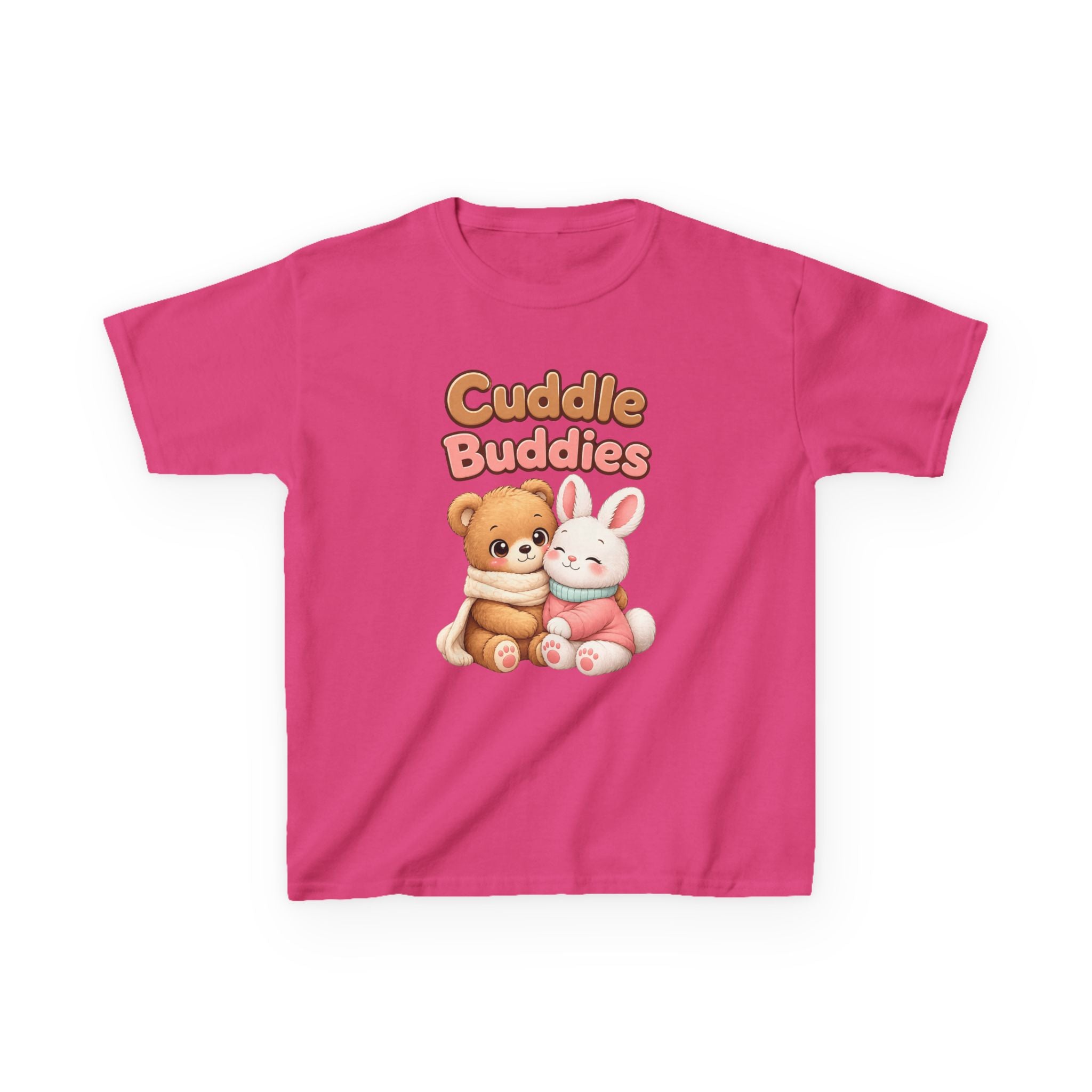 Kids Animal T-Shirt – Cuddle Buddies Bear & Bunny Graphic Tee