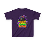 Kidxtr™ Kids Halloween T-Shirt — 'Trick or Treat' Black Cat in Pumpkin Graphic Tee