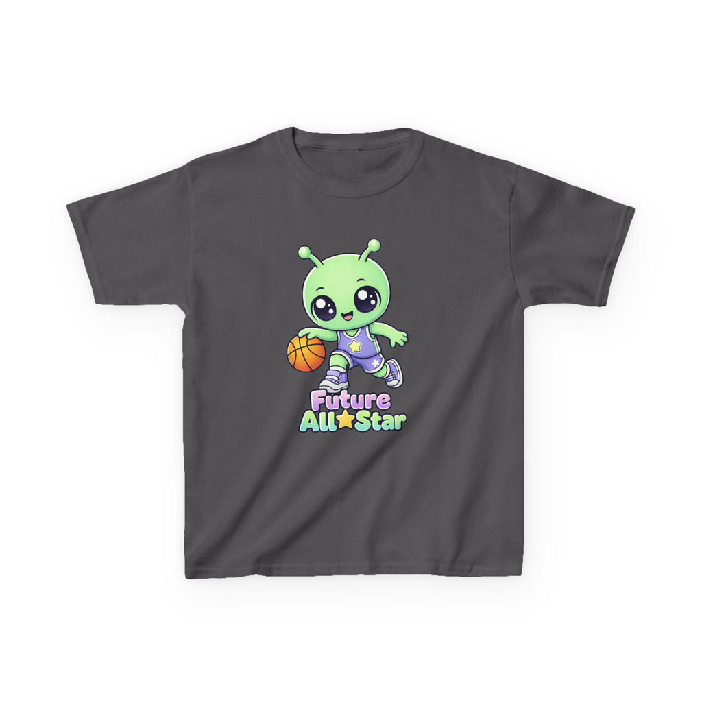 Kids Alien T-Shirt — 'Future All-Star' Alien Basketball Graphic Tee