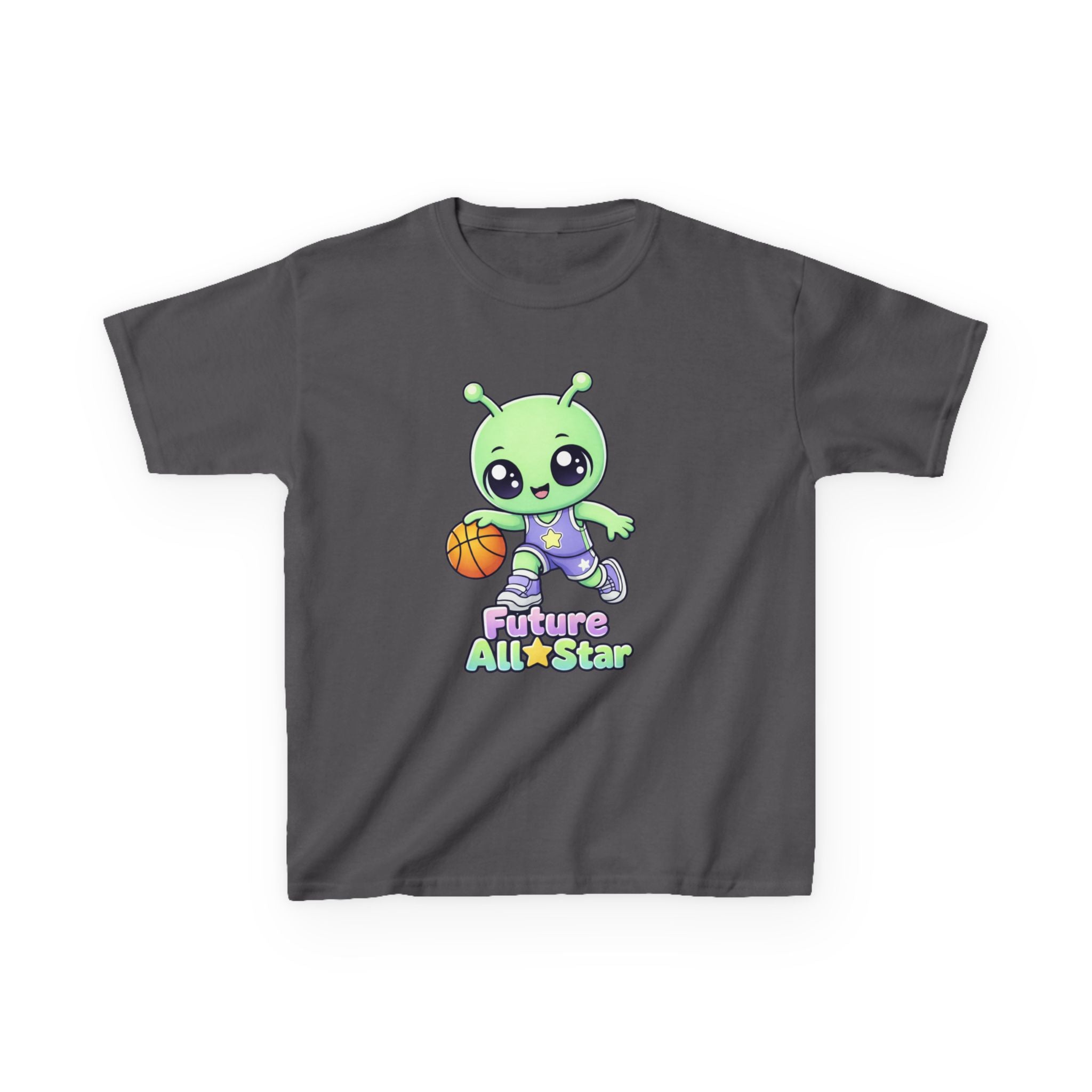 Kids Alien T-Shirt — 'Future All-Star' Alien Basketball Graphic Tee