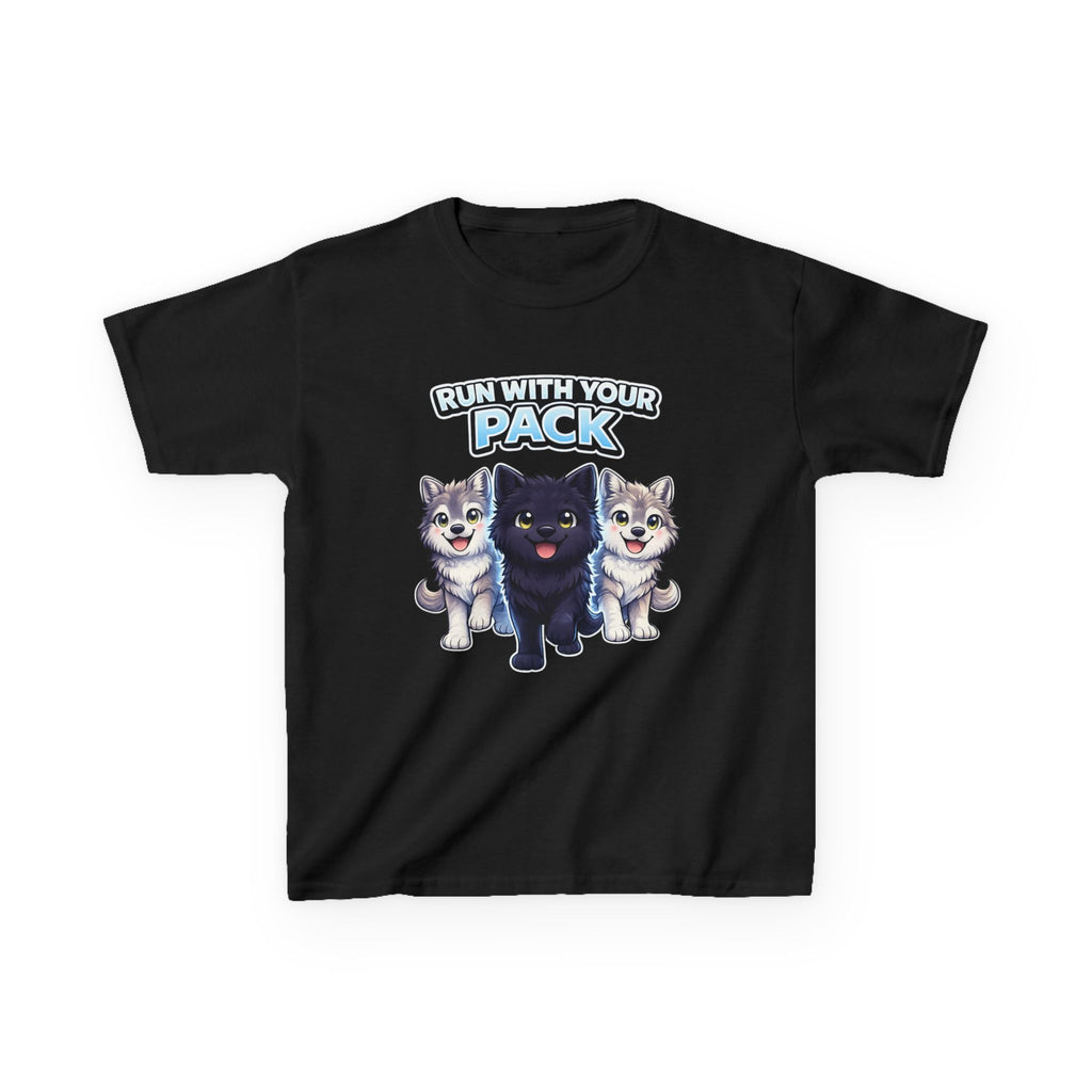 Kids Husky T-Shirt – Run With Your Pack Graphic Tee