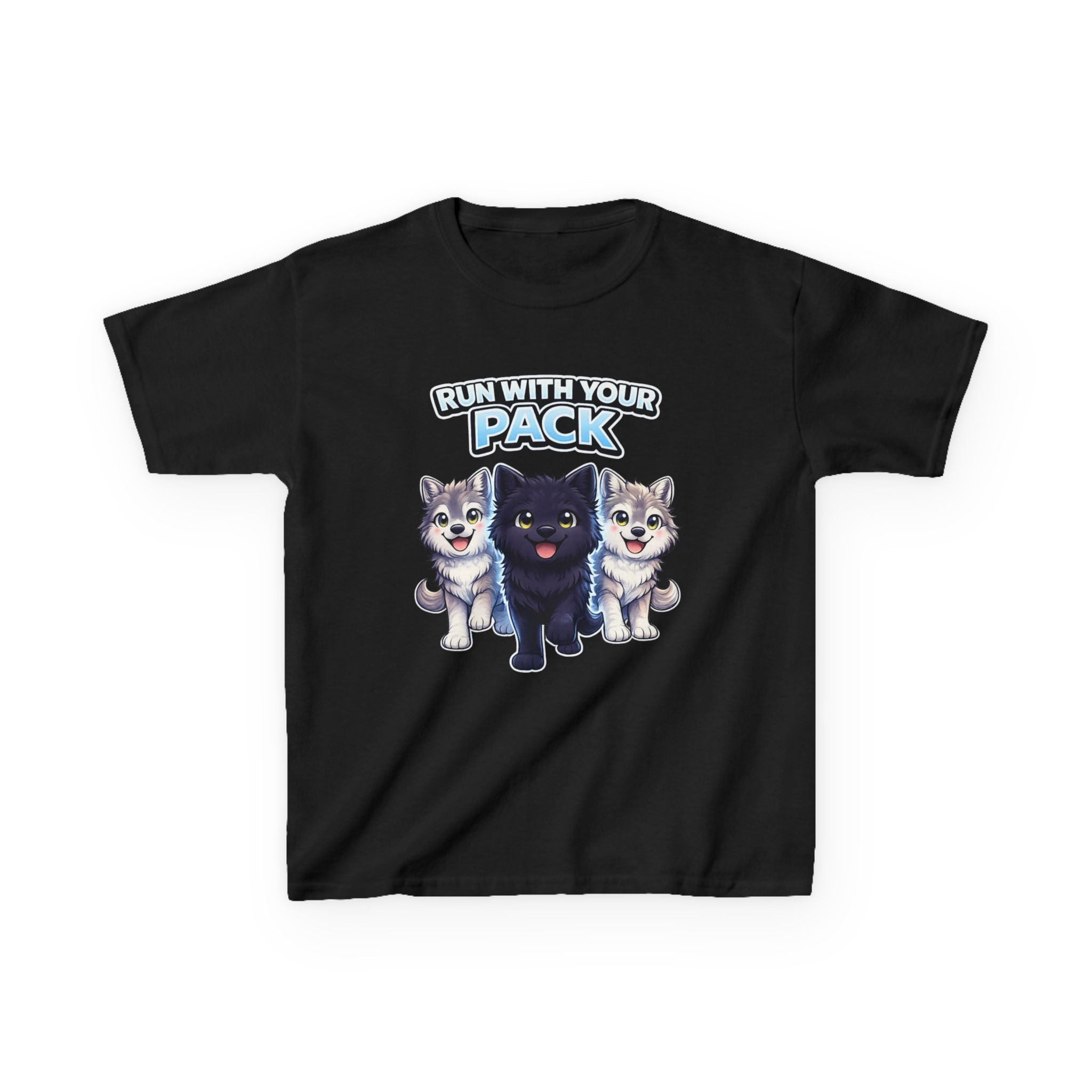 Kids Husky T-Shirt – Run With Your Pack Graphic Tee