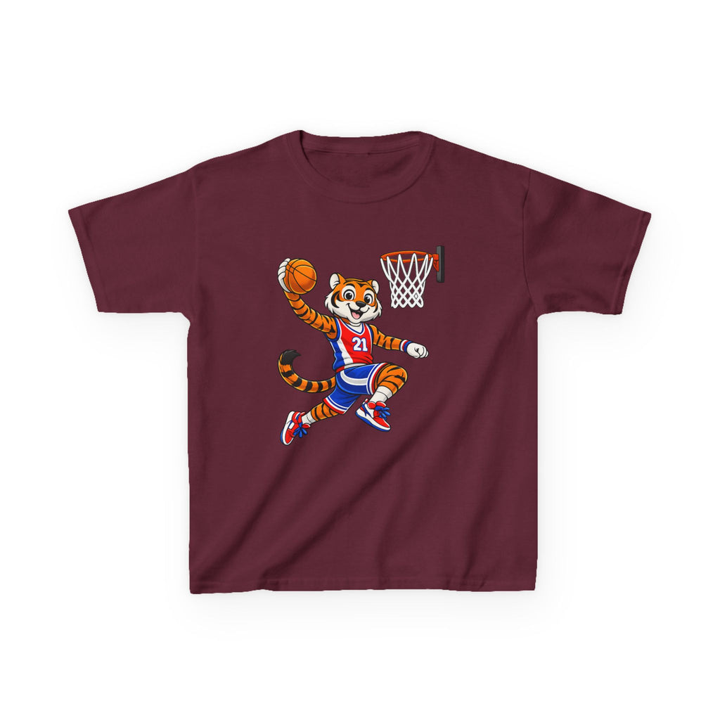 Kids Basketball Tiger T-Shirt – Dunking Tiger Graphic Tee