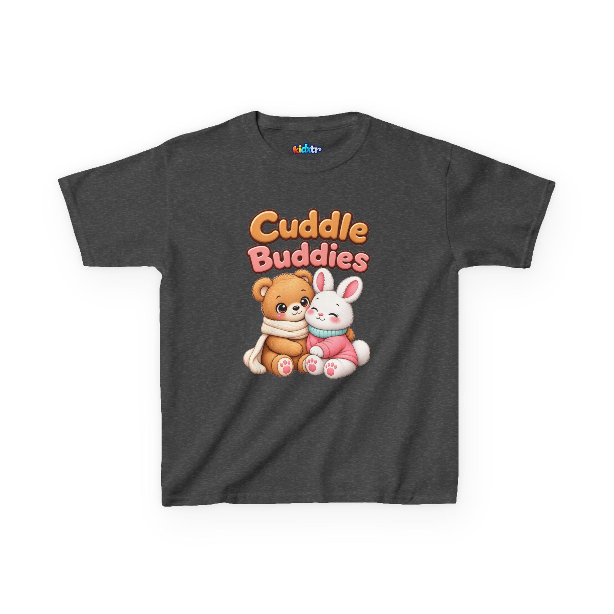 Kidxtr™ Kids Bear & Bunny T-Shirt — 'Cuddle Buddies' Cute Animal Graphic Tee