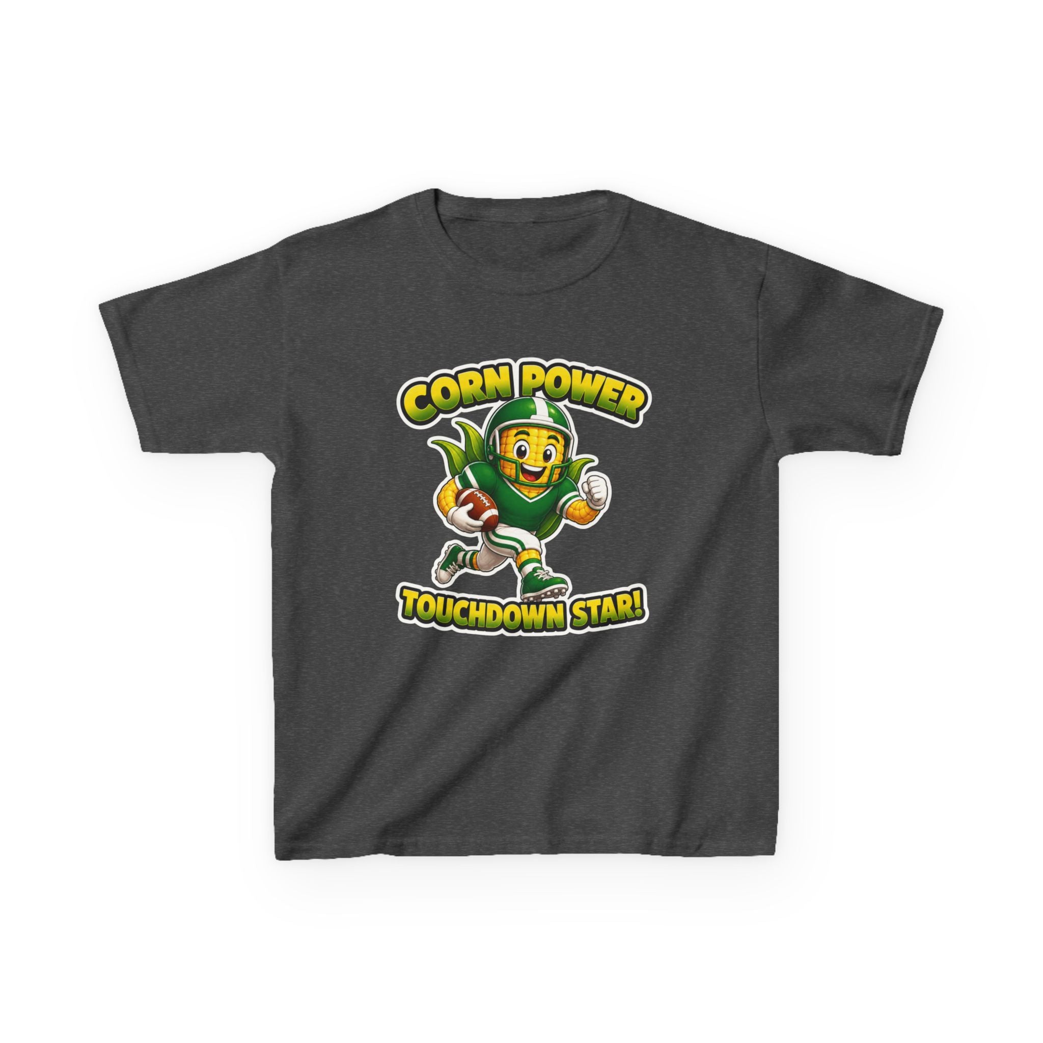 Kids Football T-Shirt — 'Corn Power' Touchdown Star Graphic Tee
