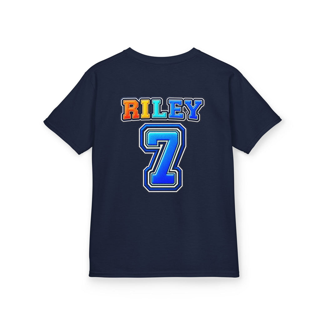 Kidxtr™ Kids Soccer T-Shirt — 'Number 7' Riley Edition Graphic Tee